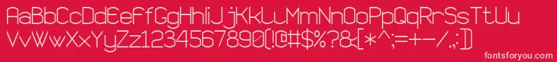 SemiRoundedSansSerif7 Font – Pink Fonts on Red Background