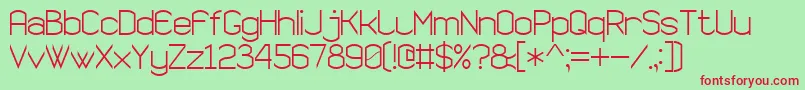 SemiRoundedSansSerif7 Font – Red Fonts on Green Background