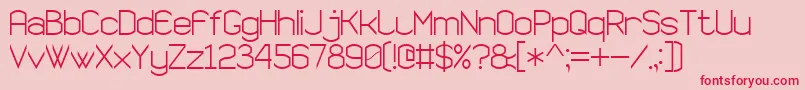 SemiRoundedSansSerif7 Font – Red Fonts on Pink Background