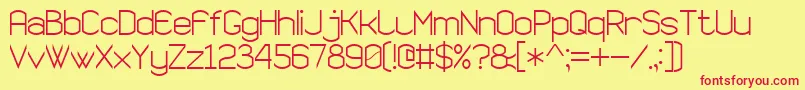 SemiRoundedSansSerif7 Font – Red Fonts on Yellow Background