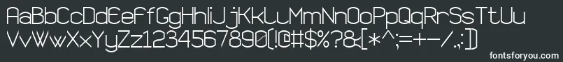 Шрифт SemiRoundedSansSerif7 – белые шрифты на чёрном фоне