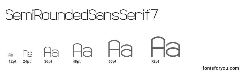 SemiRoundedSansSerif7 Font Sizes