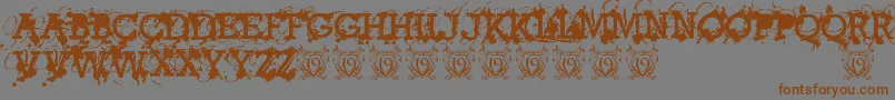 AmericanBravadoTrial Font – Brown Fonts on Gray Background
