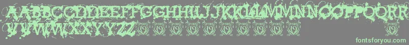 AmericanBravadoTrial Font – Green Fonts on Gray Background