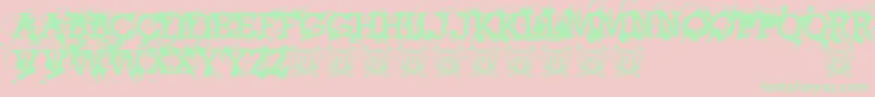 AmericanBravadoTrial Font – Green Fonts on Pink Background