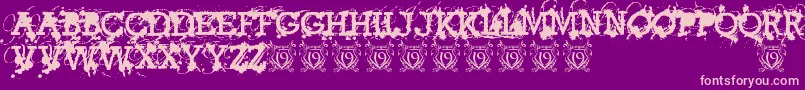AmericanBravadoTrial Font – Pink Fonts on Purple Background