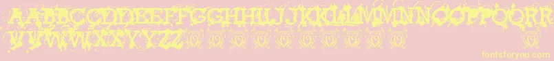 AmericanBravadoTrial Font – Yellow Fonts on Pink Background