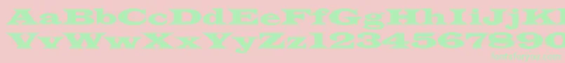 Latinwidd Font – Green Fonts on Pink Background