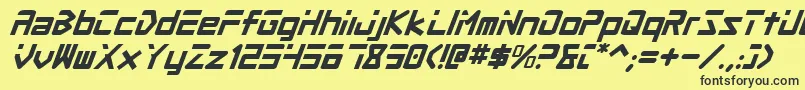 Procv2i Font – Black Fonts on Yellow Background