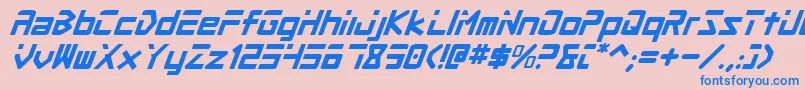 Procv2i Font – Blue Fonts on Pink Background