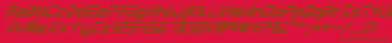 Procv2i Font – Brown Fonts on Red Background