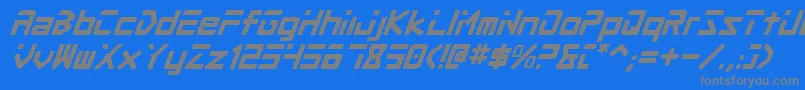 Procv2i Font – Gray Fonts on Blue Background