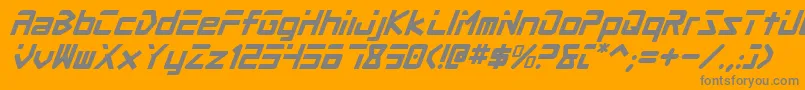 Procv2i Font – Gray Fonts on Orange Background