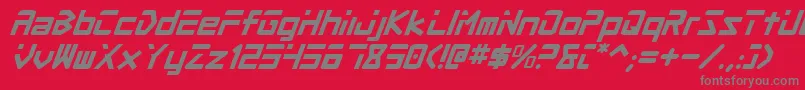 Procv2i Font – Gray Fonts on Red Background