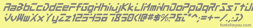 Procv2i Font – Gray Fonts on Yellow Background