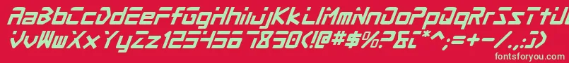 Procv2i Font – Green Fonts on Red Background
