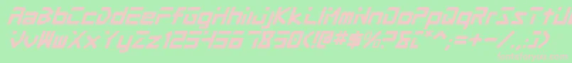 Procv2i Font – Pink Fonts on Green Background
