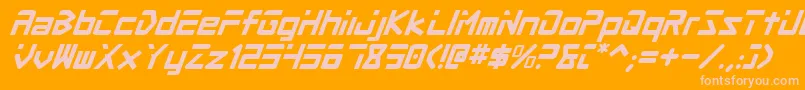 Procv2i Font – Pink Fonts on Orange Background