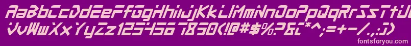 Procv2i Font – Pink Fonts on Purple Background