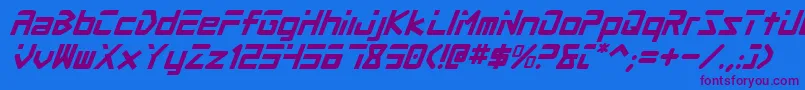 Procv2i Font – Purple Fonts on Blue Background
