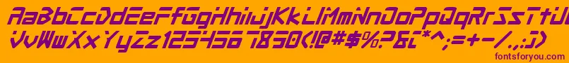 Procv2i Font – Purple Fonts on Orange Background