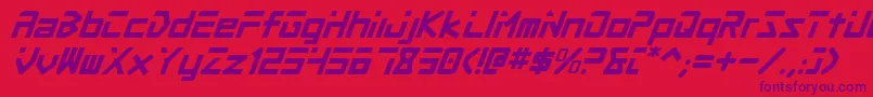Procv2i Font – Purple Fonts on Red Background