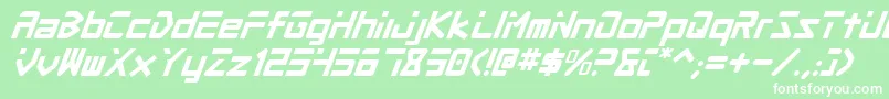 Procv2i Font – White Fonts on Green Background