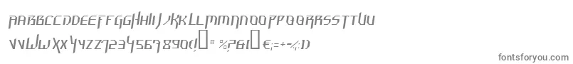 フォントHammerheadThinItalic – 白い背景に灰色の文字