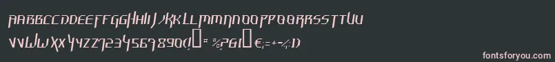 フォントHammerheadThinItalic – 黒い背景にピンクのフォント