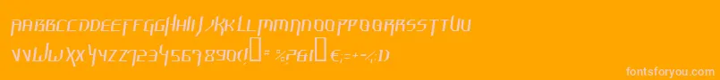 fuente HammerheadThinItalic – Fuentes Rosadas Sobre Fondo Naranja