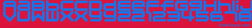 04b20-fontti – siniset fontit punaisella taustalla