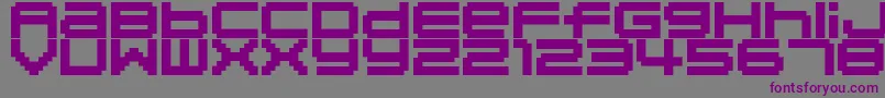 フォント04b20 – 紫色のフォント、灰色の背景