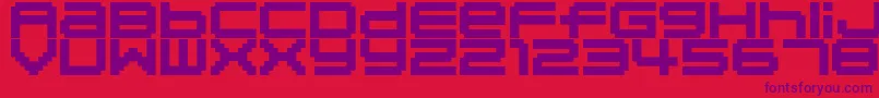 04b20 Font – Purple Fonts on Red Background