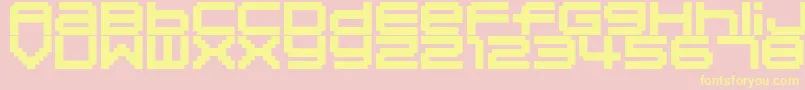 04b20 Font – Yellow Fonts on Pink Background