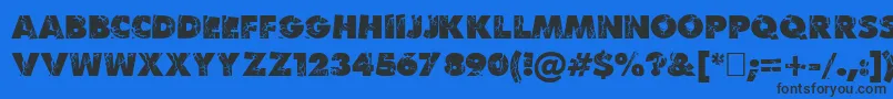 Шрифт Krush – чёрные шрифты на синем фоне