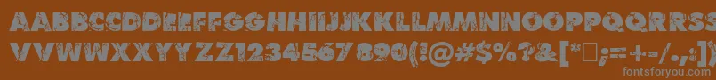 Krush Font – Gray Fonts on Brown Background