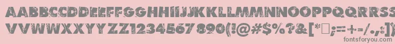 Krush Font – Gray Fonts on Pink Background