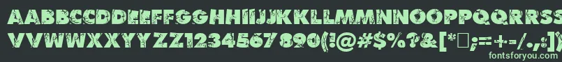 Krush Font – Green Fonts on Black Background