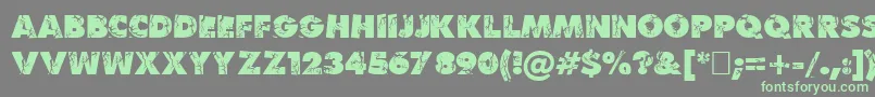 Krush Font – Green Fonts on Gray Background