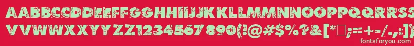 Krush Font – Green Fonts on Red Background