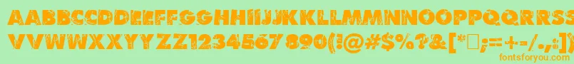 Krush Font – Orange Fonts on Green Background