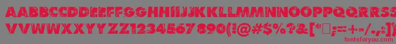 Krush Font – Red Fonts on Gray Background