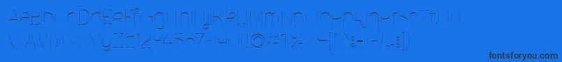 MalinaUltralight-Schriftart – Schwarze Schriften auf blauem Hintergrund