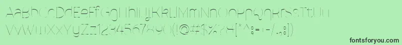 MalinaUltralight Font – Black Fonts on Green Background