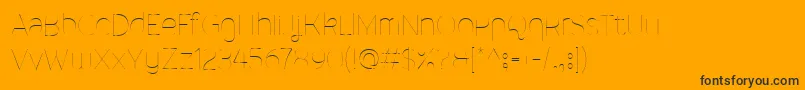 MalinaUltralight-Schriftart – Schwarze Schriften auf orangefarbenem Hintergrund