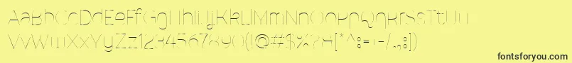 MalinaUltralight Font – Black Fonts on Yellow Background