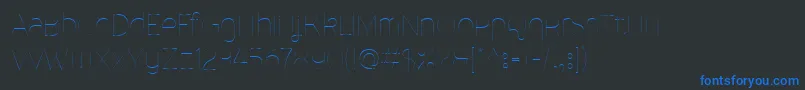 MalinaUltralight Font – Blue Fonts on Black Background