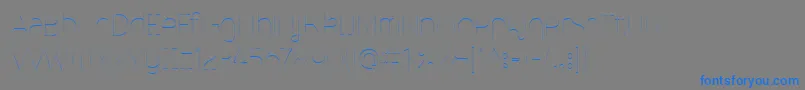 MalinaUltralight Font – Blue Fonts on Gray Background