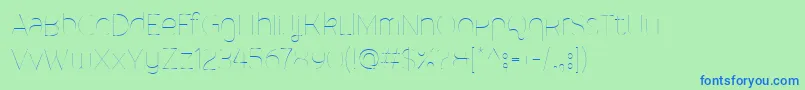 MalinaUltralight Font – Blue Fonts on Green Background