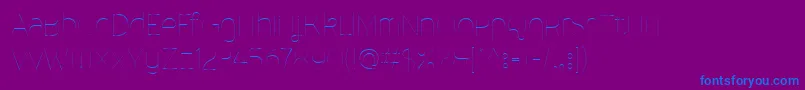 MalinaUltralight-Schriftart – Blaue Schriften auf violettem Hintergrund